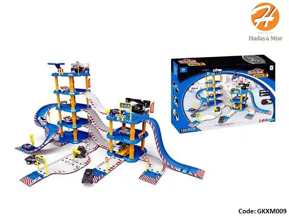 100-Piece Car Garage Playset for Kids – Interactive Toy with Vehicles and Accessories - Safqqa Egypt