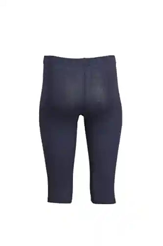 Carina Cotton Solid High-Rise Elastic-Waist Cropped Leggings for Women - Safqqa Egypt