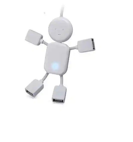 Keendex KX 3009 High Speed Mini 4 Port USB 2.0 Hub/Adapter - White - Safqqa Egypt