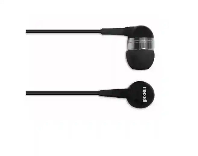 Maxell KX 2507 Stereo Earbuds Headphones with Mic and AUX Plug, Cord Length 1.2 Meters - Black - Safqqa Egypt