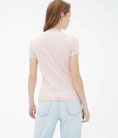 Aeropostale Aero 1987 Arch Appliqué Graphic Tee, LIGHT PINK - Safqqa Egypt