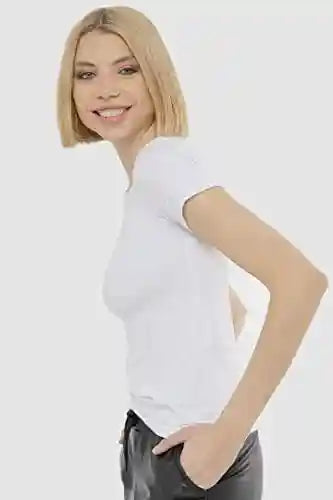 Carina Women's Basic Short Sleeve Round Neck Viscose Undershirt - Safqqa Egypt