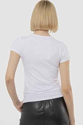Carina Women's Basic Short Sleeve Round Neck Viscose Undershirt - Safqqa Egypt