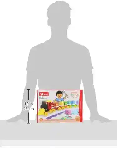 Dubie 414 Musical Train Shaped Building Blocks - 25 Pieces - Safqqa Egypt