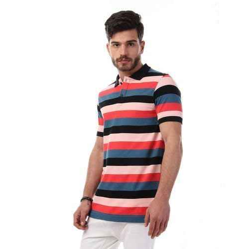 Andora mens Striped Slim-Fit Polo Shirt 29S20M8701BS - Safqqa Egypt