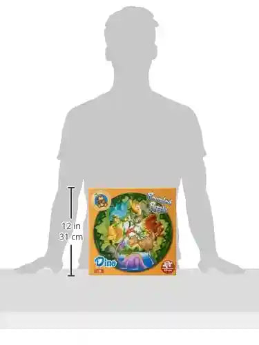 Fluffy Bear RP-5004 Dinosaur Shaped Round Puzzle - 70 Pieces - Safqqa Egypt