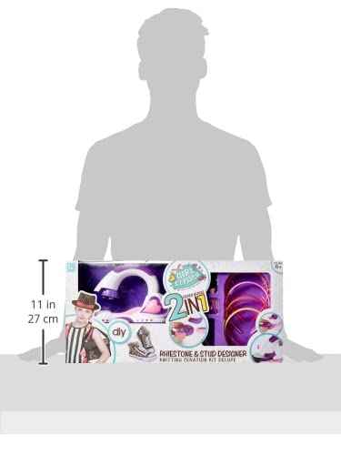 fashion machine 2*1 diy phiestone &stud designer knitting ceration kit deluxe+6Y - Safqqa Egypt