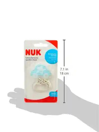 NUK Baby Soother Chain with Clip - Blue - Safqqa Egypt