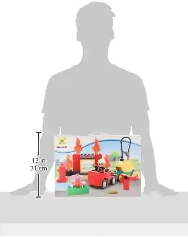 Hongyuansheng HG-1877 Fire Station Building Blocks Toy, 32 Pieces - Multi Color - Safqqa Egypt