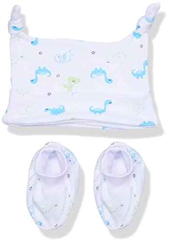 Papillon Baby Dinosaur Print Hat & Socks Set for Boys - Safqqa Egypt
