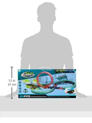 Jiazhecheng Electric Collision Blasting Rail Car – 24-Piece Pop-Up Track Toy Set for Boys & Girls – Fun Educational Gift for Birthdays & Christmas - Safqqa Egypt