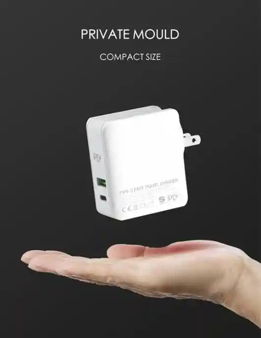 LDNIO A4403C Fast Charger With 2 Ports PD AUTO-ID And USB To Micro Cable Fits Multi Devices 32W - White - Safqqa Egypt