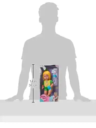 Drink and Wet Doll with Pineapple Costume for Kids, 5 Pieces - Multi-Color - Safqqa Egypt