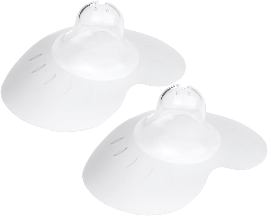 واقي حلمات من السيليكون من ترو تربنز – الحجم الكبير (L) مصمم لتوفير الراحة والحماية للأمهات أثناء الرضاعة. مصنوع من سيليكون ناعم من الدرجة الطبية، يحمي الحلمات المؤلمة أو المتشققة مع السماح للطفل بالرضاعة الطبيعية بسهولة