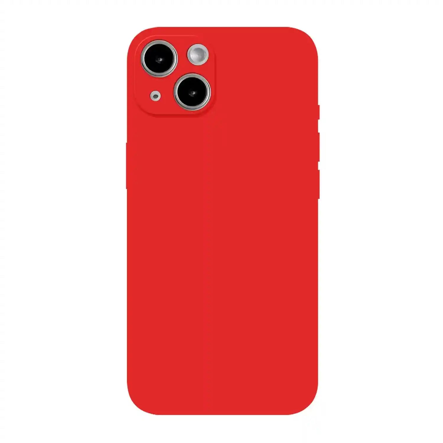 Case for iPhone 13, 6.1-Inch, Silky-Soft Touch, Full-Body Protective Case, Shockproof Cover with Microfiber Lining(Chinese Red) - Safqqa Egypt