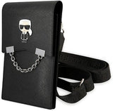 جراب هاتف ذكي CG Mobile Karl Lagerfeld KLWBSAIPCK باللون الأسود من Ikonik Karl Chain