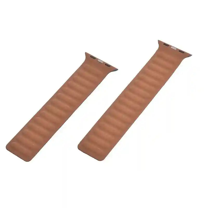 Generic Silicone Two Faced Magnetic Clasp Adjustable Watch Strap With Modern Design For Unisex Compatible With Smart Watches 38/40/41 MM - Havan Blue - Safqqa Egypt