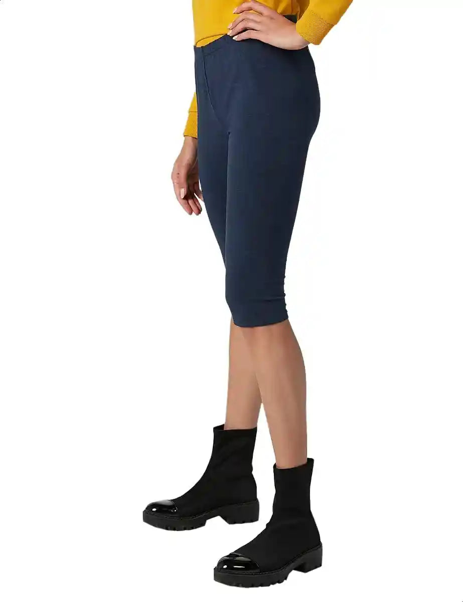 Splash Elastic Waist Knee-Length Leggings for Women - Safqqa Egypt