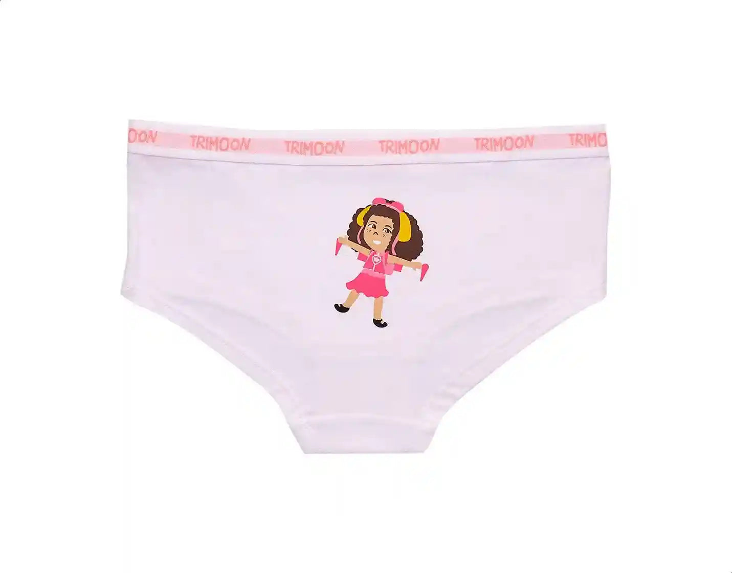 Trimoon Lila Flies Elastic-Waistband Solid & Cartoon-Print Hipster Panty Set for Girls - 2 Pieces - Safqqa Egypt