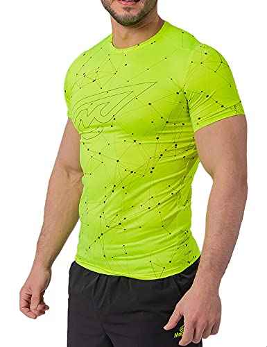 Magma Polyester Printed Short Sleeves Round Neck Sport T-Shirt for Men - Safqqa Egypt