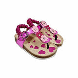 Bellino Flower Embellished Elastic Back Strap Thong Sandals for Girls