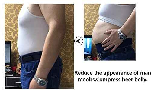 Henicepte Men Slimming Tummy Control Chest Compression Hide Gynecomastia Undershirt Shapewear - Safqqa Egypt