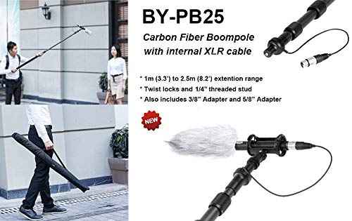 BOYA-PB25 Plastic Microphone Boom Pole With Smart Design And Foldable - Black - Safqqa Egypt