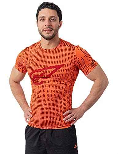Magma Polyester Printed Round Neck Short Sleeves Sport T-Shirt for Men - Safqqa Egypt