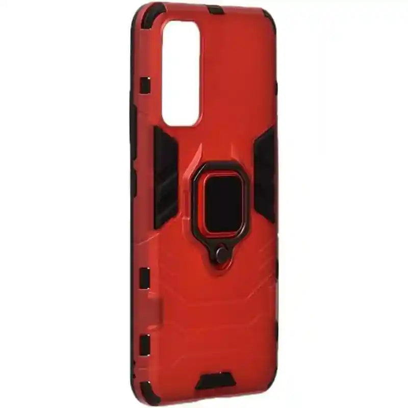 Generic Plastic Phone Case With Silcone Protection Edges And Metal Finger Holder Compatible With Honor 30 6.53" - Safqqa Egypt