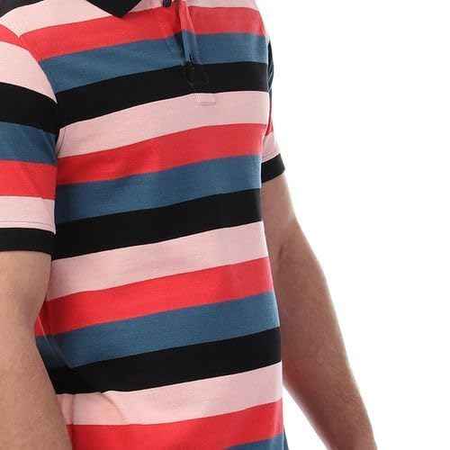 Andora mens Striped Slim-Fit Polo Shirt 29S20M8701BS - Safqqa Egypt