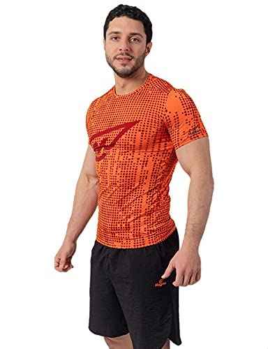 Magma Polyester Printed Round Neck Short Sleeves Sport T-Shirt for Men - Safqqa Egypt