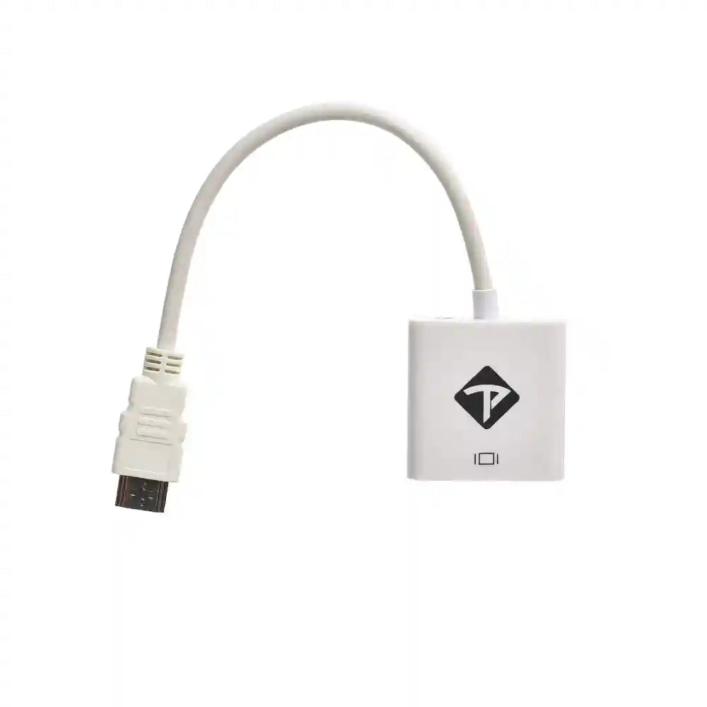 1080P Hdmi Male To Vga Female Video Converter Adapter Cable With Audio For Pc Dvd Hdtv 20Cm - White, USB - Safqqa Egypt