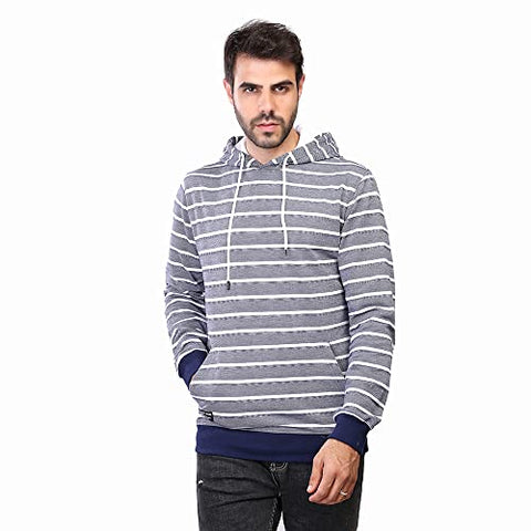 هودي مخطط بقصّة Slim Fit للرجال من COUP بأكمام طويلة وجيوب واسعة