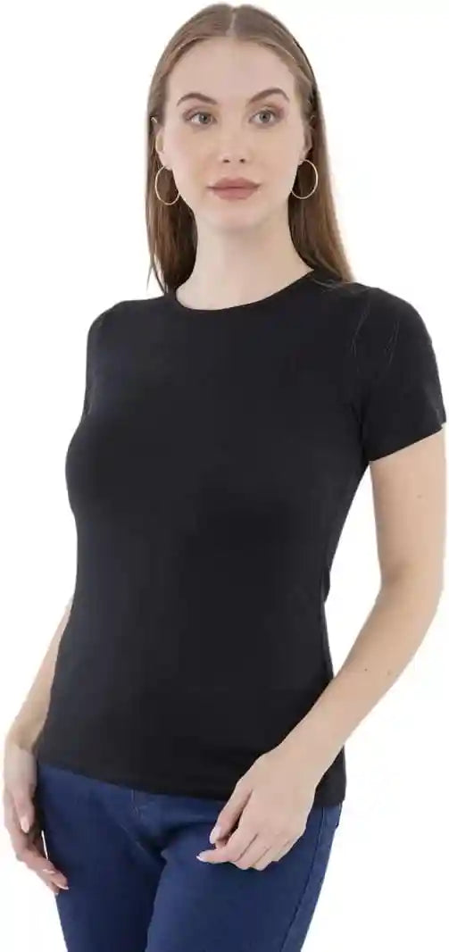 Carina Women's Basic Short Sleeve Round Neck Viscose Undershirt - Safqqa Egypt