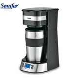 ماكينة تحضير القهوة بالتقطير الكهربائي SF-3566 بشاشة LCD ذكية اوتوماتيكية بالكامل مع كوب واحد من سونيفر