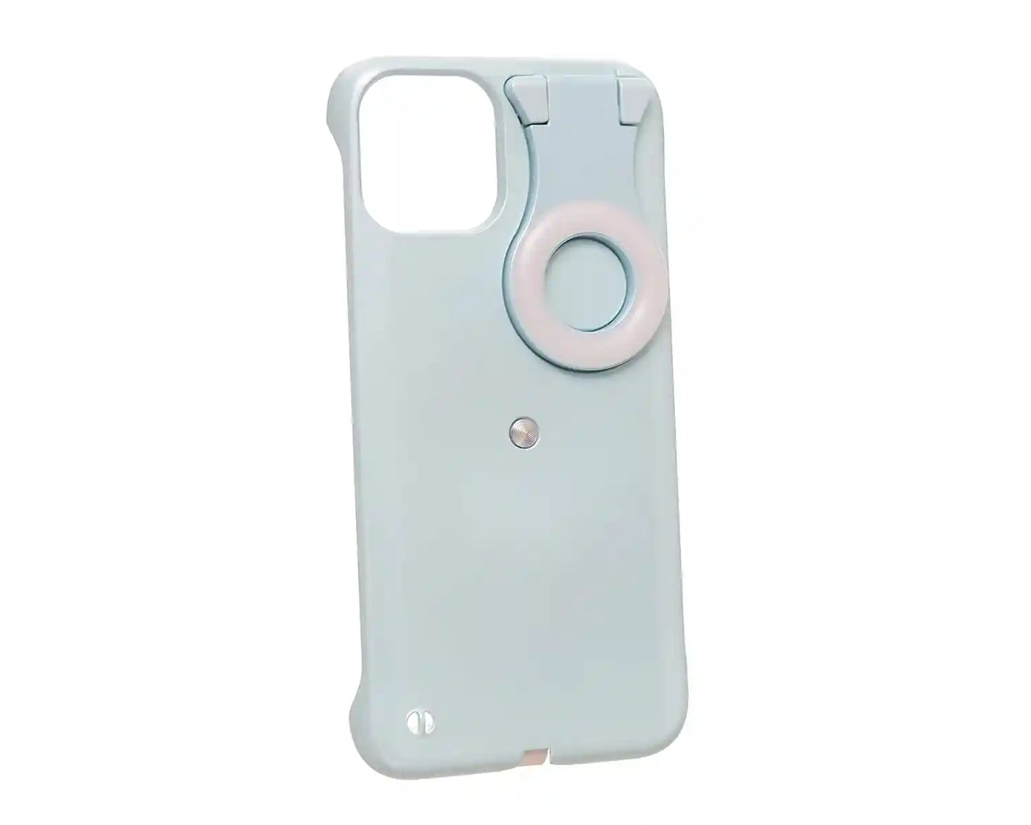 Environment ring light phone case slim design and intelligent for iphone 11 pro - blue - Safqqa Egypt