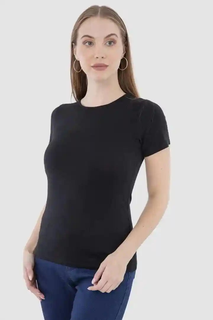 Carina Women's Basic Short Sleeve Round Neck Viscose Undershirt - Safqqa Egypt