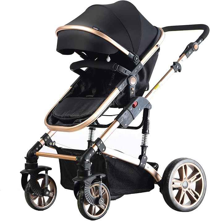 Teknum 3 in 1 Pram stroller - Black - Damage box - Safqqa Egypt