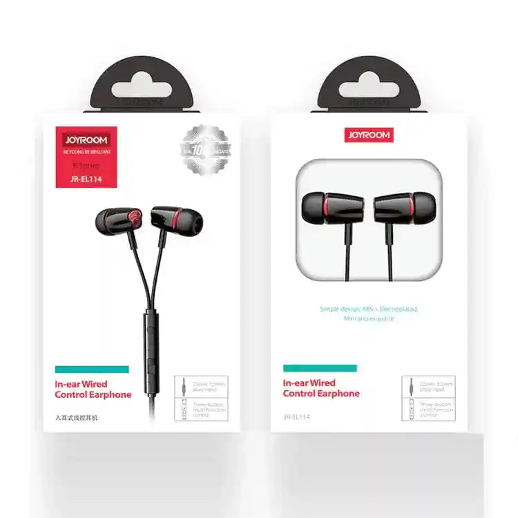 JR-EL114 In-ear Wired Earphone-Black - Safqqa Egypt
