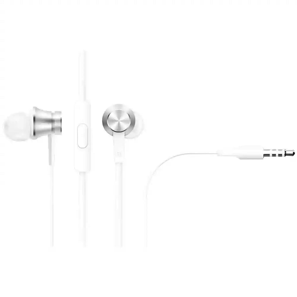 Xiaomi Piston in-Ear Headphones with High-Fidelity Sound, Built-in Microphone, and Comfortable Silicone Ear Tips in Matte Silver for an Enhanced Listening Experience and Clear Calls - Safqqa Egypt