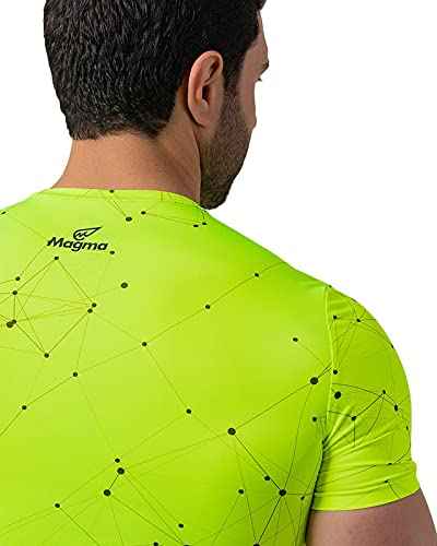 Magma Polyester Printed Short Sleeves Round Neck Sport T-Shirt for Men - Safqqa Egypt