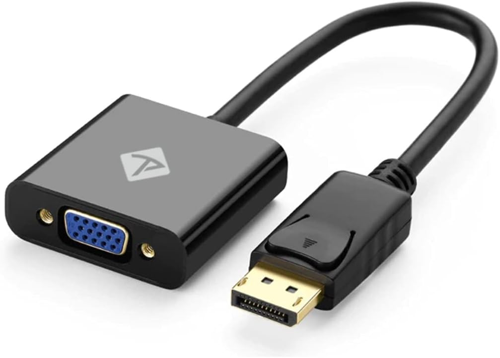 TP-TECH DP (DisplayPort) to VGA Adapter Male to Female 1080P, Compatible with Computer, Desktop, Laptop, PC, Monitor, Projector, HDTV - Safqqa Egypt