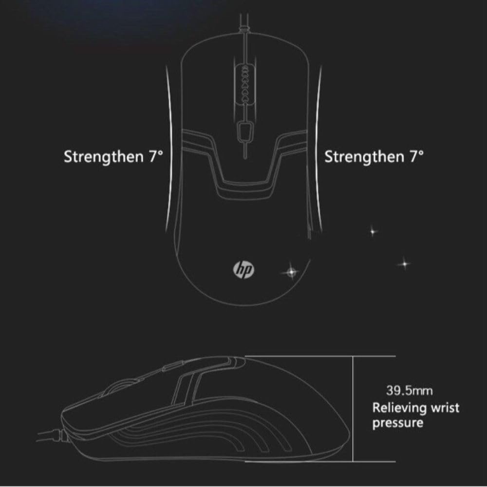 Mouse Wired Gaming Color LED Light DPI Control - Black