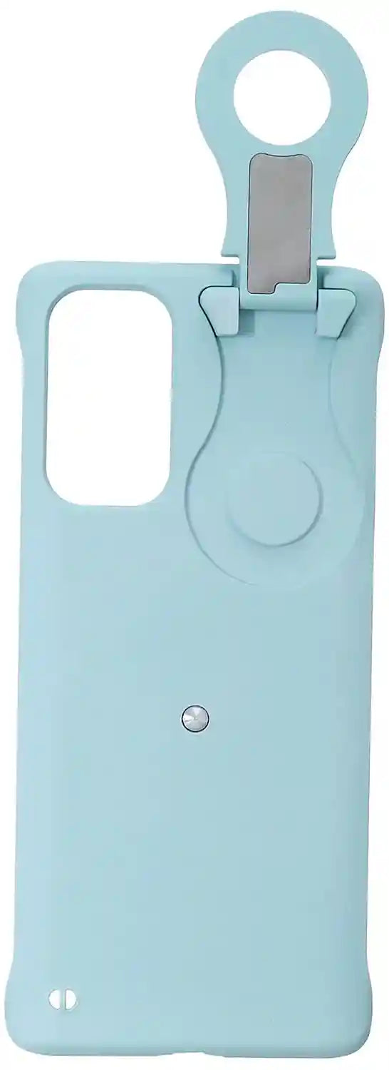 hard back cover with front camera lamp for oppo reno 5 pro mobile phone - light blue - Safqqa Egypt