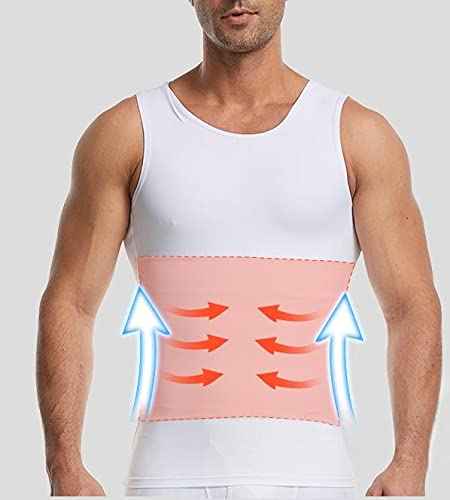 Henicepte Men Slimming Tummy Control Chest Compression Hide Gynecomastia Undershirt Shapewear - Safqqa Egypt