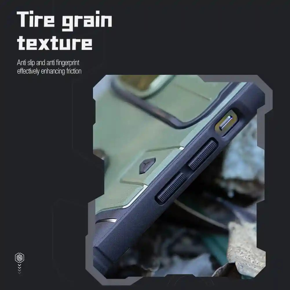 Nillkin CamShield Armor Pro Magnetic Series Cover Case Designed For Apple iPhone 14 Plus - Dark Green - Safqqa Egypt