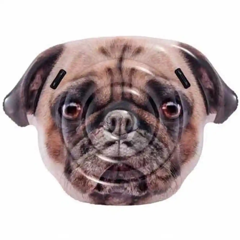 Intex Inflatable Pug Face Island Mattress Lilo 173Cm X 130Cm. Perfect For The Pool. - Safqqa Egypt