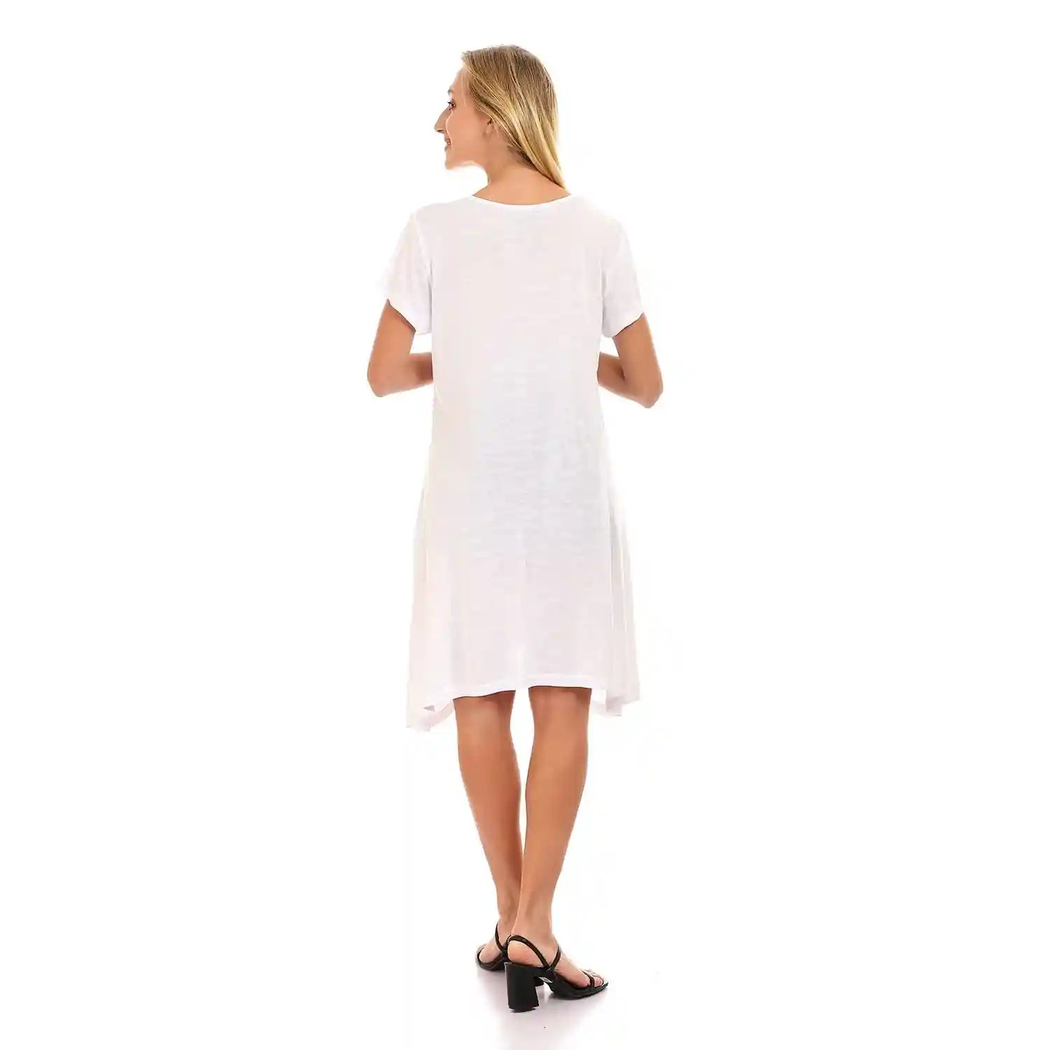 JAMILA Women Self Patterned Loose Short Dress DRESS - Safqqa Egypt