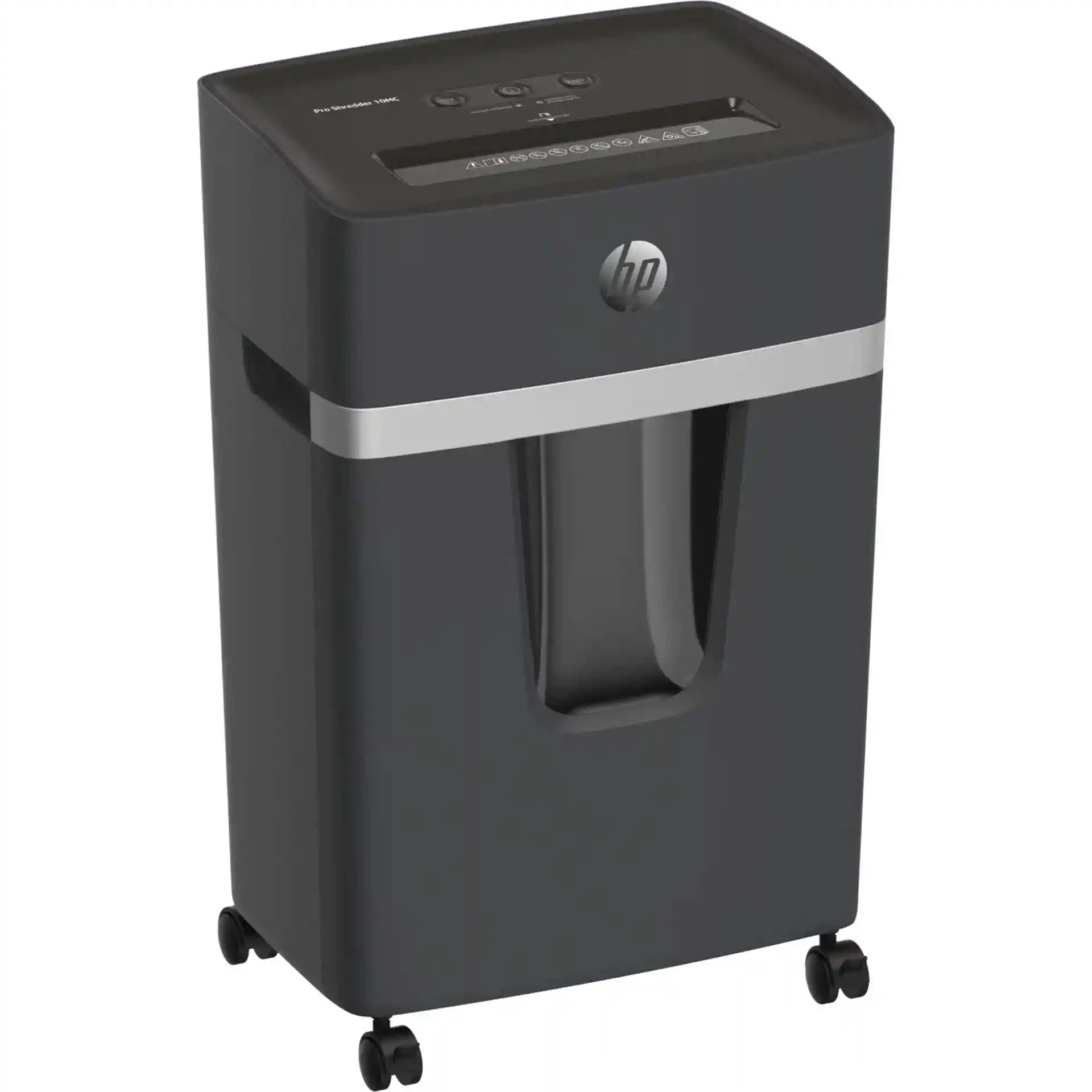 HP Pro Shredder 10MC document shredder (security level 5, micro cut 2x15mm, up to 10 sheets 80g/m², 55dB)-Have Scratches - Safqqa Egypt