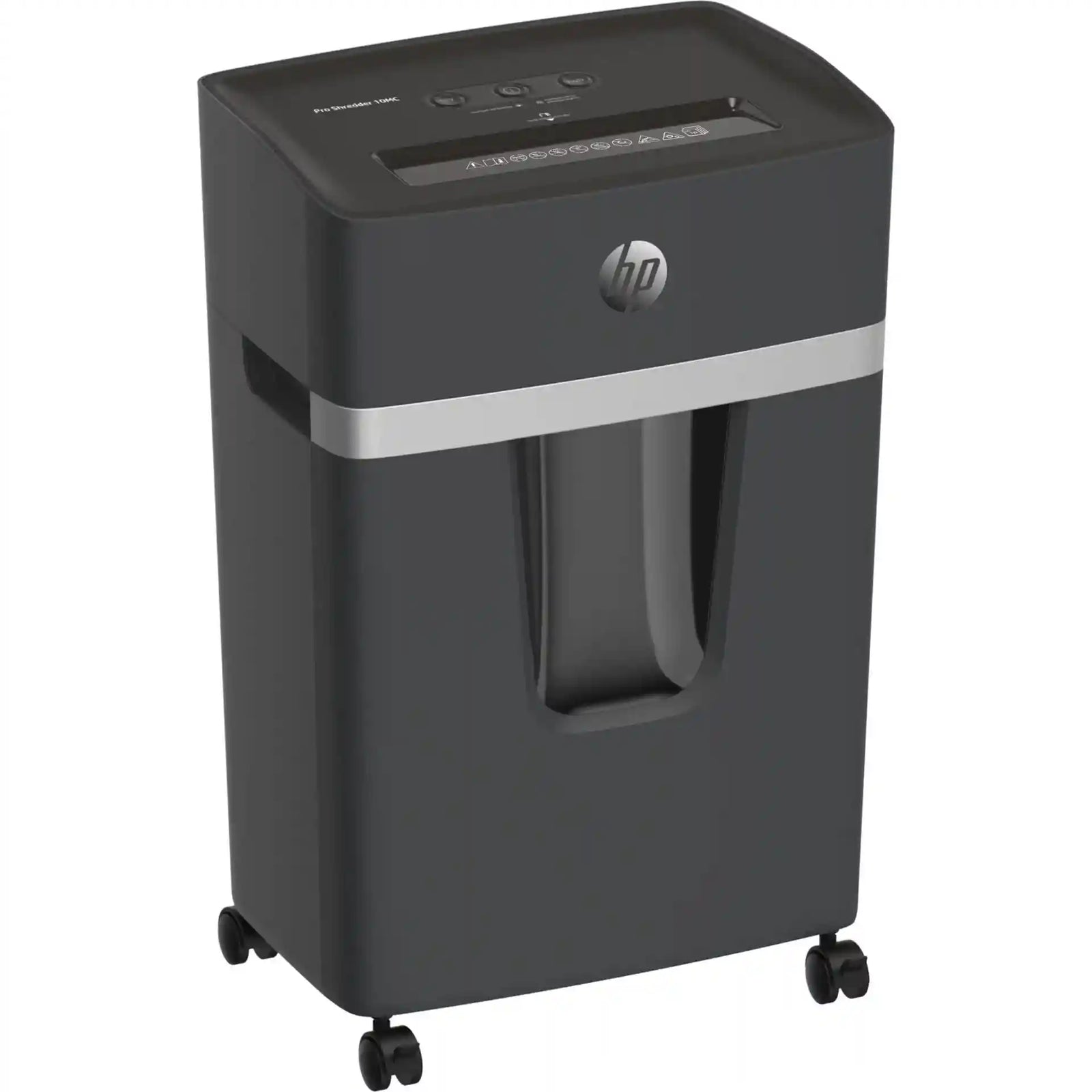 HP Pro Shredder 10MC document shredder (security level 5, micro cut 2x15mm, up to 10 sheets 80g/m², 55dB)-Have Scratches - Safqqa Egypt